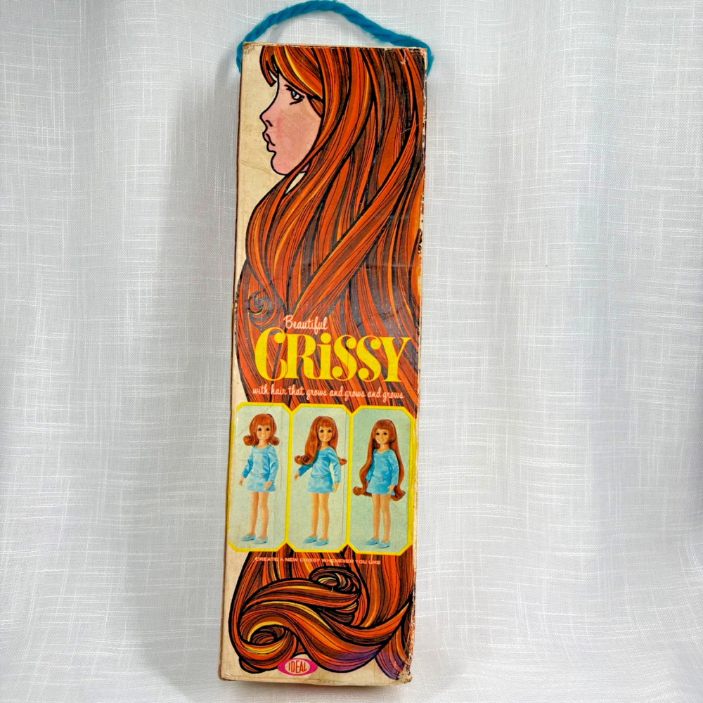 Vtg Ideal Beautiful Crissy Doll 18" Doll 1969 In Box Blue Retro Girl Play Toye